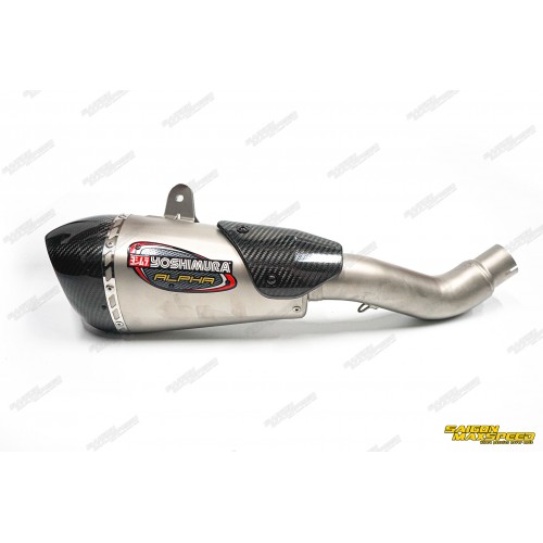 P YOSHIMURA Alpha T Slip on Triump Street Triple 2017 2019 ch nh
